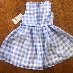 Carters NWT blue/white baby dress, 9mo